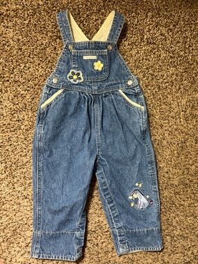 Vintage Disney Store Winnie the Pooh Eeyore Denim Overalls Embroidered Details